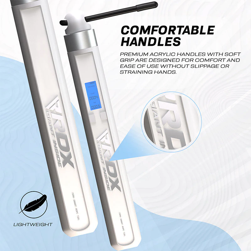 RDX 75P Rechargeable 10.3ft Smart Digital Counter Skipping Rope with USB & App - Image 3