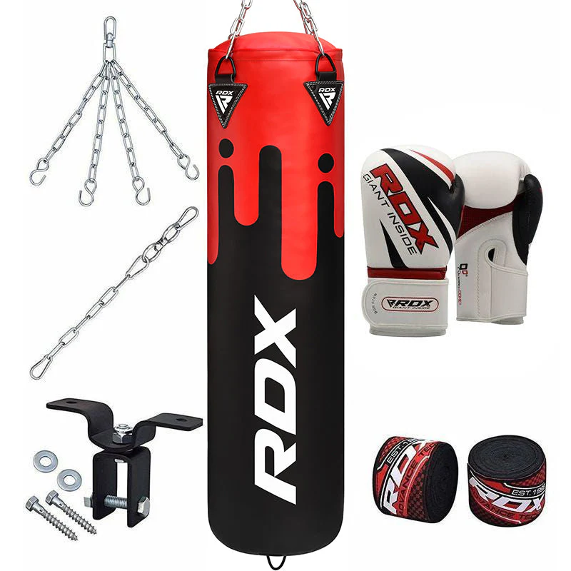 RDX F9 4ft / 5ft 8-in-1 Heavy Boxing Punch Bag & Gloves Set - Image 16
