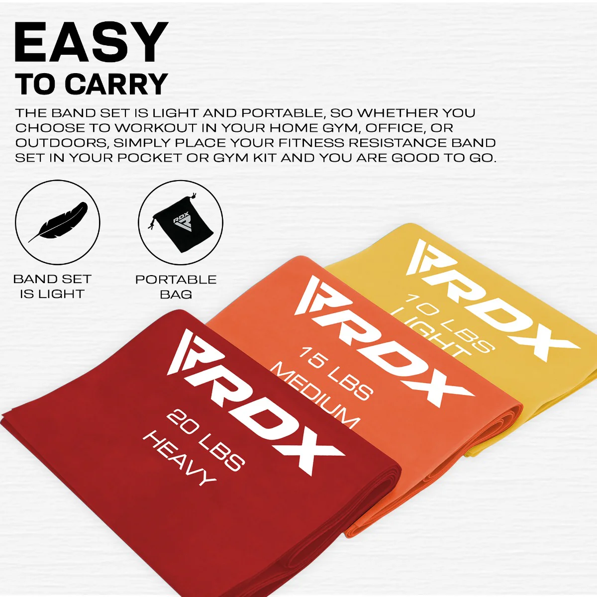 RDX B4 TPE Flat Resistance Training Bands Set - Image 7