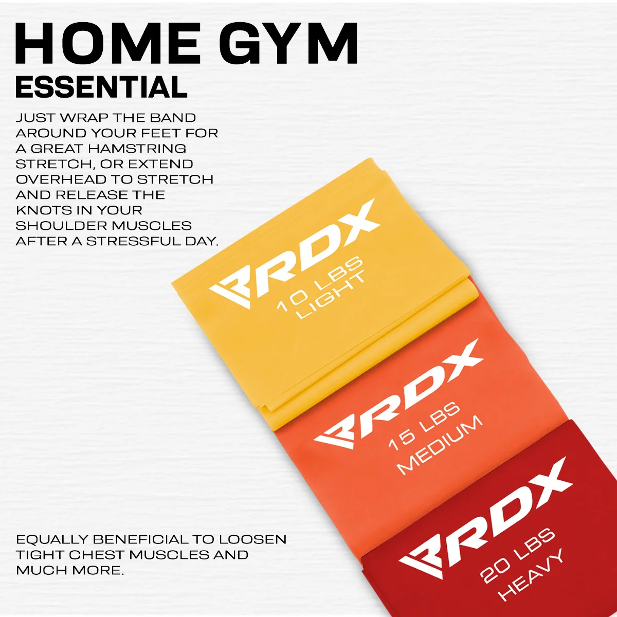 RDX B4 TPE Flat Resistance Training Bands Set - Image 8