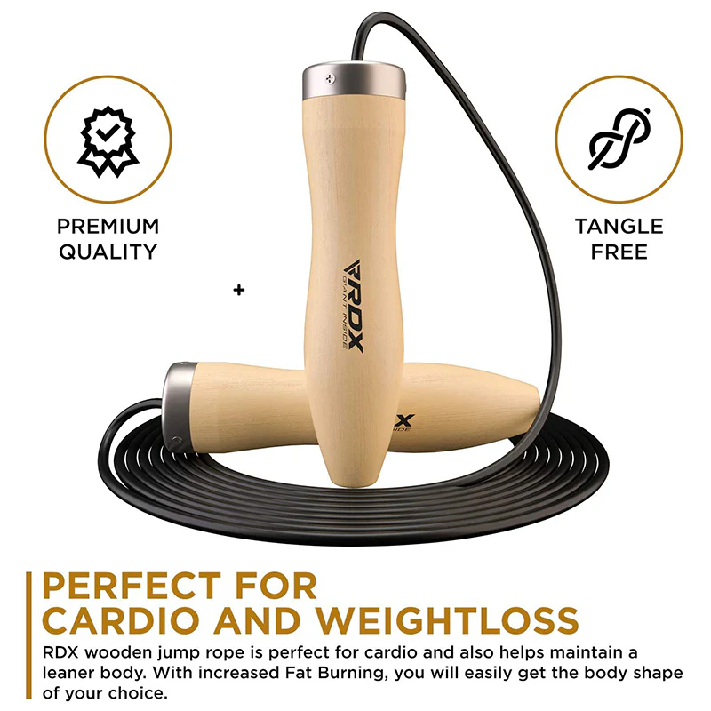 RDX BR 10.3ft Wooden Handles Skipping Rope - Image 9