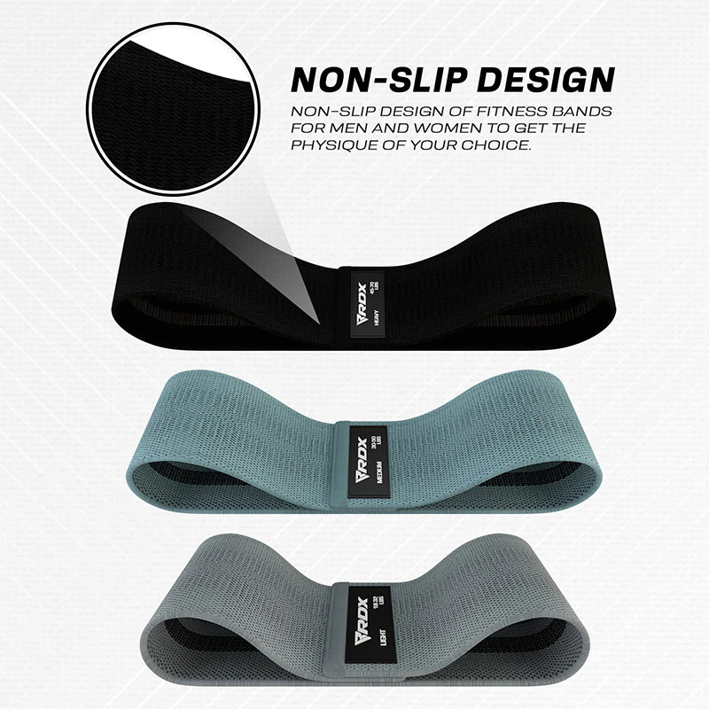 RDX CG Heavy-Duty Fabric Resistance Training Bands for Fitness - Image 3