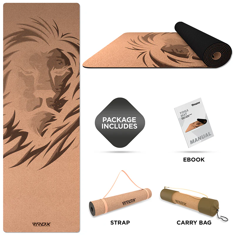 RDX D1 6mm Cork Yoga Mat - Image 2