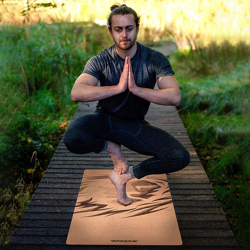 RDX D1 6mm Cork Yoga Mat - Image 3