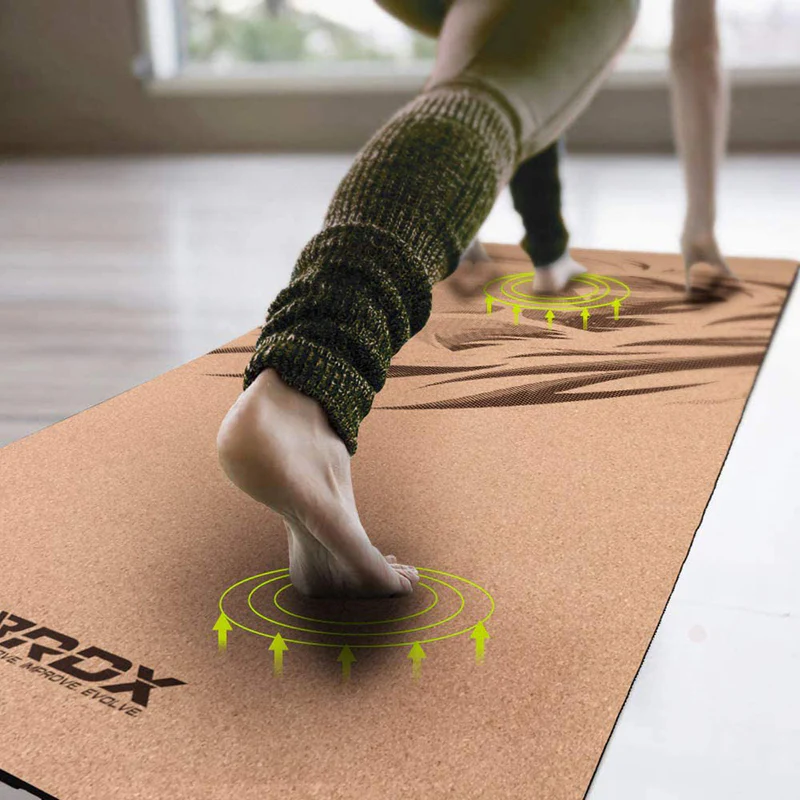 RDX D1 6mm Cork Yoga Mat - Image 5