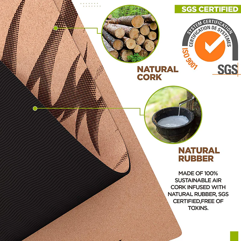 RDX D1 6mm Cork Yoga Mat - Image 7