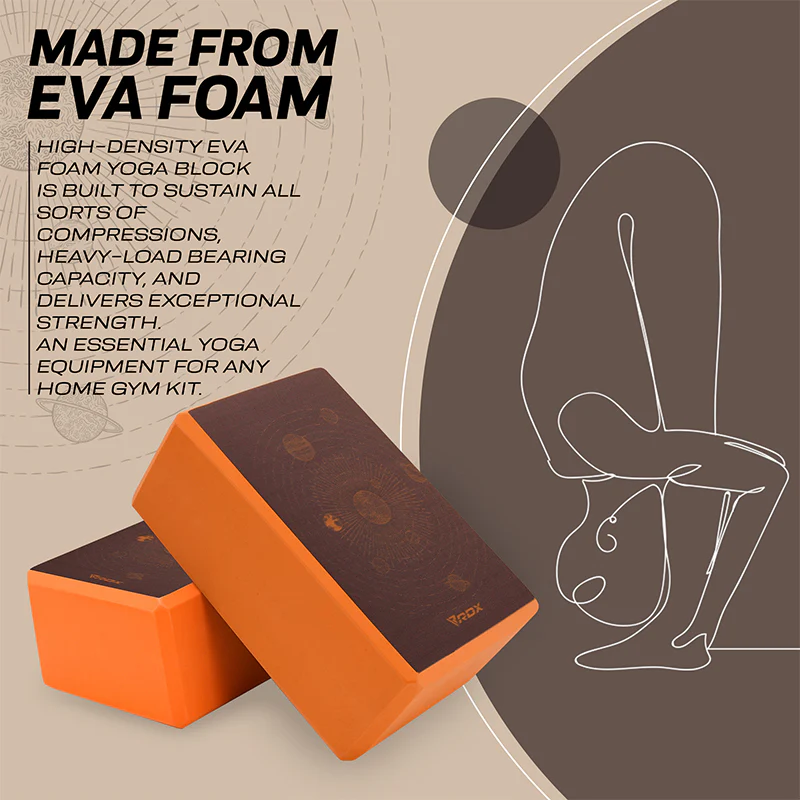 RDX D1 High Density EVA Foam Yoga Block Non-Slip Brick - Image 2