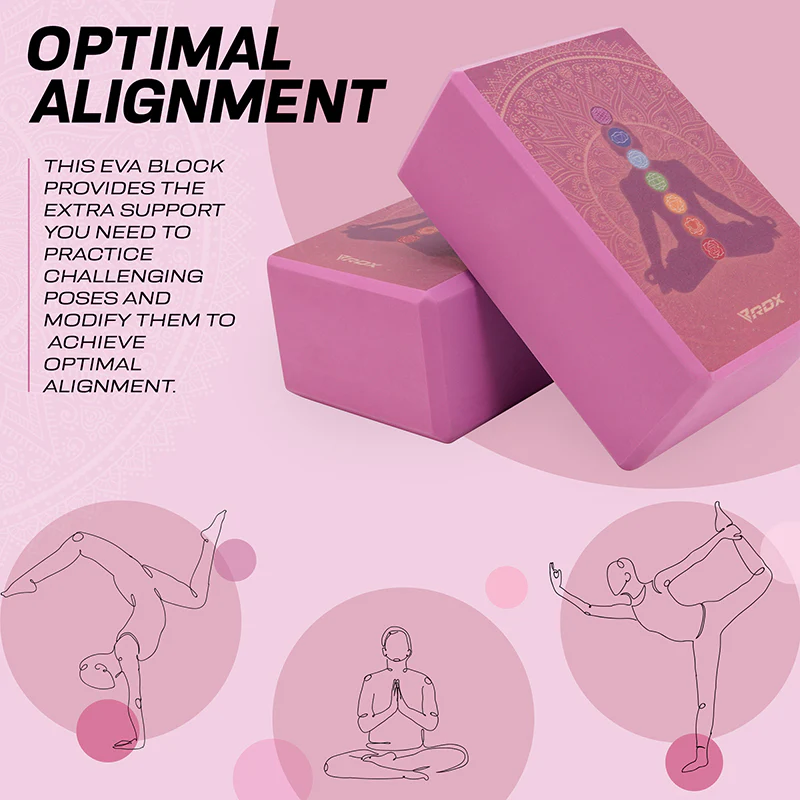 RDX D2 High Density EVA Foam Yoga Blocks Non-Slip Brick - Image 5