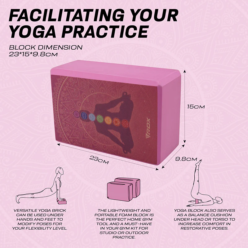 RDX D2 High Density EVA Foam Yoga Blocks Non-Slip Brick - Image 6
