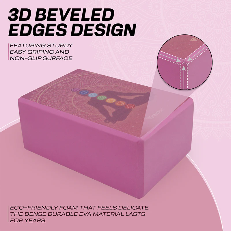 RDX D2 High Density EVA Foam Yoga Blocks Non-Slip Brick - Image 7