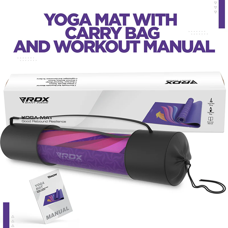 RDX D3 Iris 6mm PVC Yoga Mat Pink Sundial - Image 8