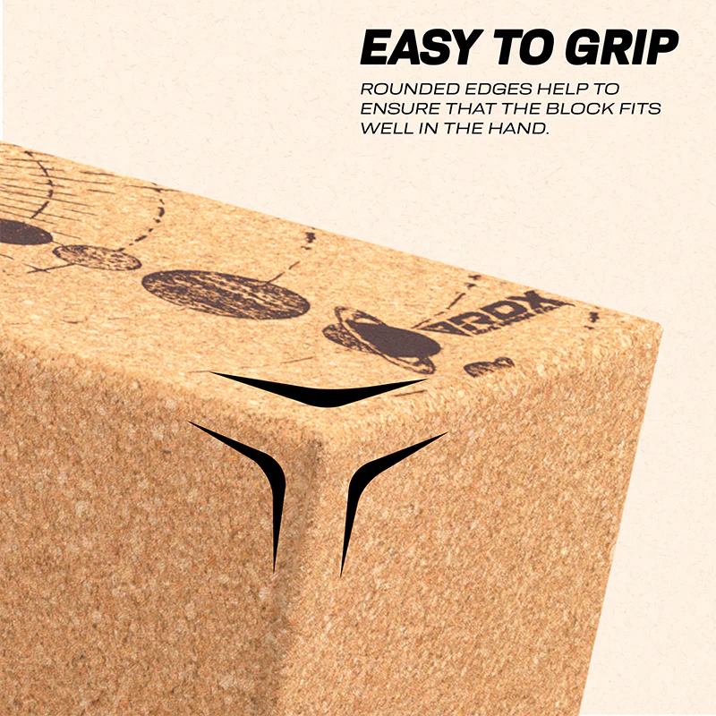 RDX D4 Cork Yoga Block Non-Slip Brick - Image 3