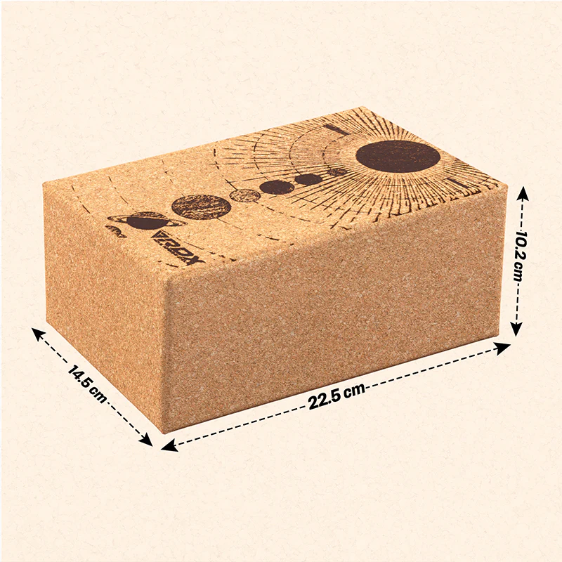 RDX D4 Cork Yoga Block Non-Slip Brick - Image 4