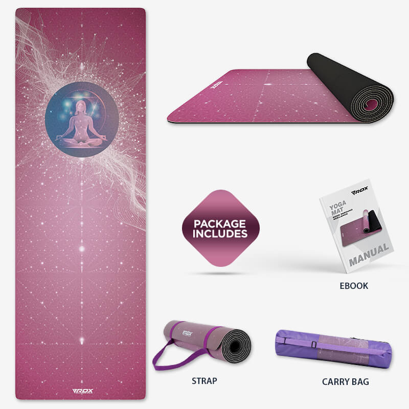 RDX D4 6mm PU Rubber Yoga Mat - Image 2
