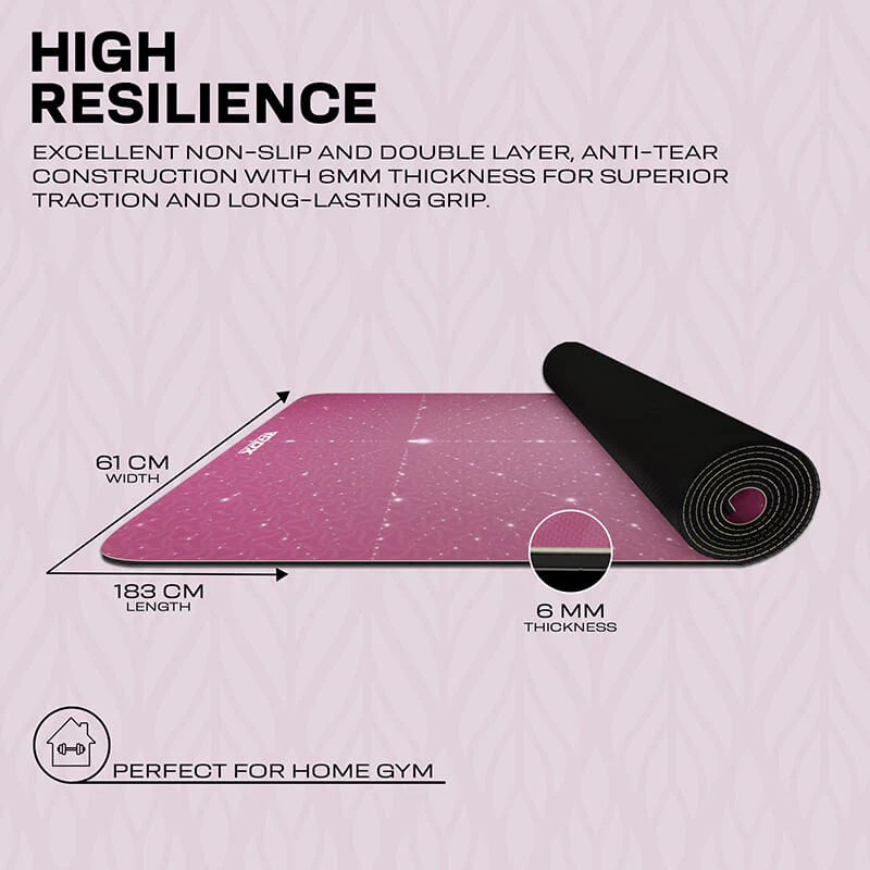 RDX D4 6mm PU Rubber Yoga Mat - Image 4