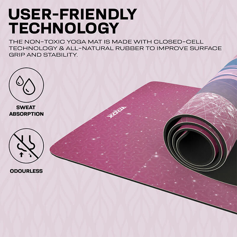 RDX D4 6mm PU Rubber Yoga Mat - Image 8