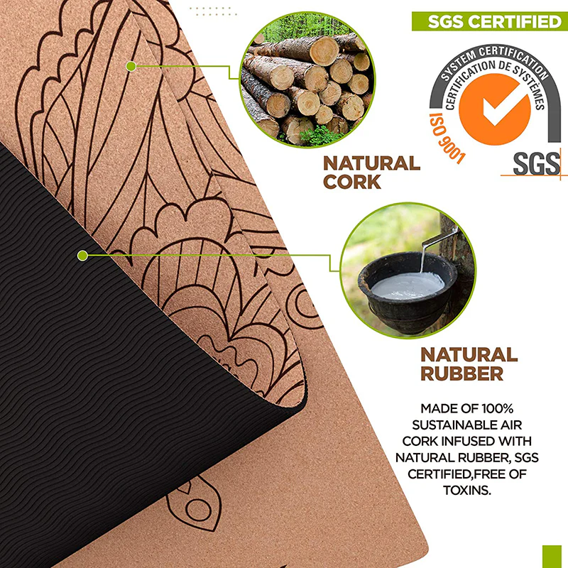 RDX D5 6mm Cork Yoga Mat - Image 10