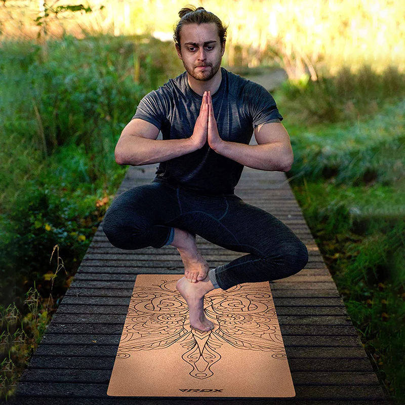 RDX D5 6mm Cork Yoga Mat - Image 3
