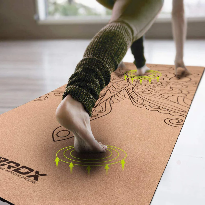 RDX D5 6mm Cork Yoga Mat - Image 5