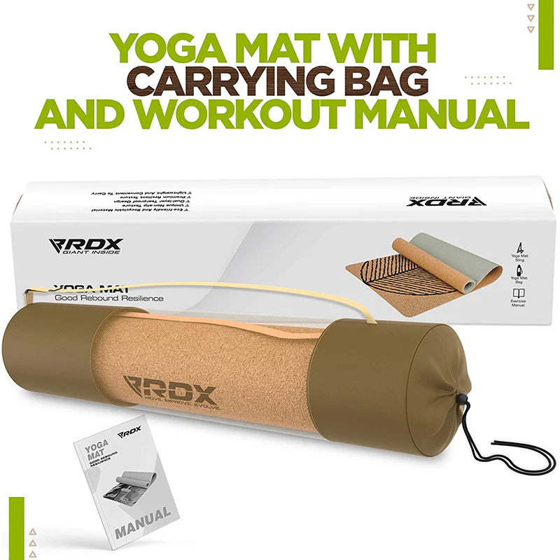 RDX D5 6mm Cork Yoga Mat - Image 7