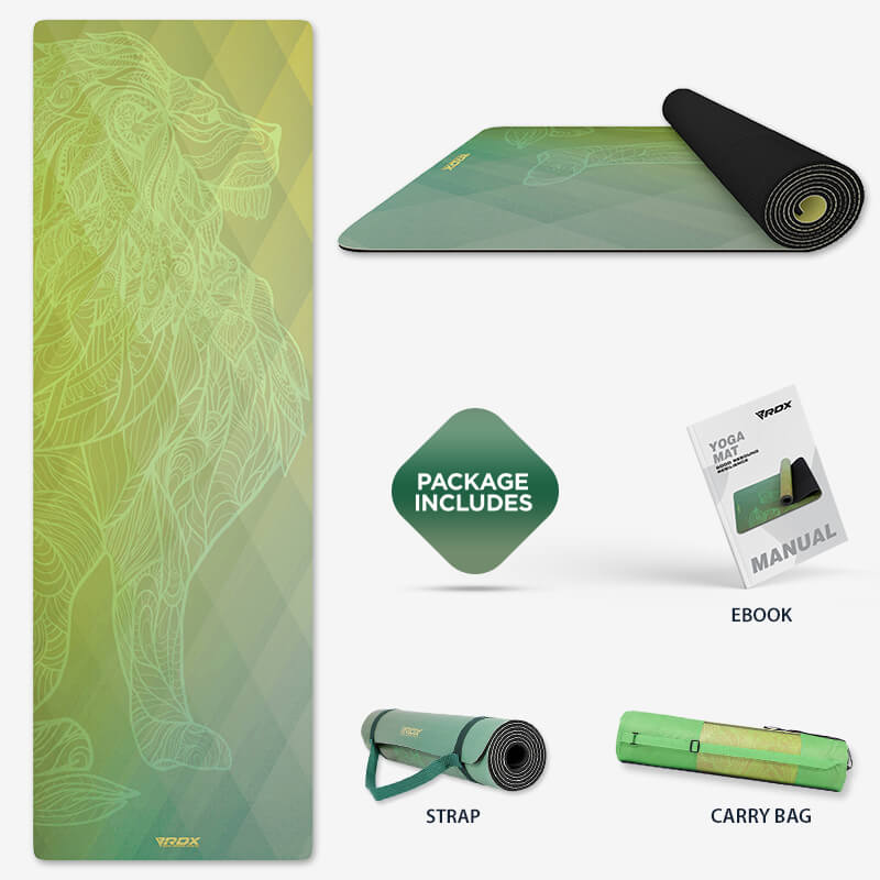 RDX D7 6mm PU Rubber Yoga Mat - Image 2