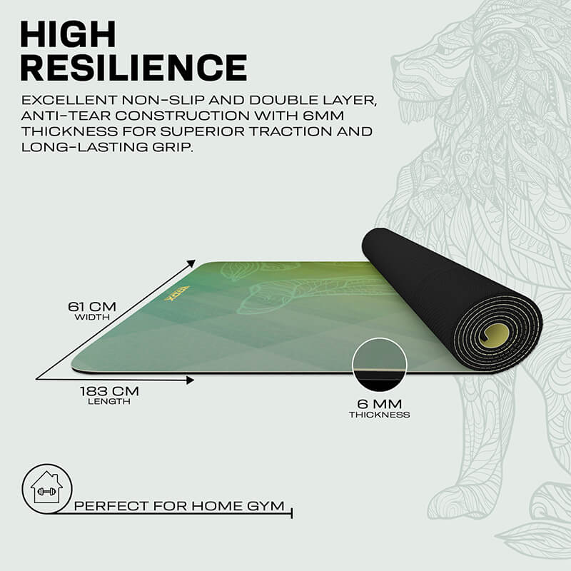 RDX D7 6mm PU Rubber Yoga Mat - Image 4