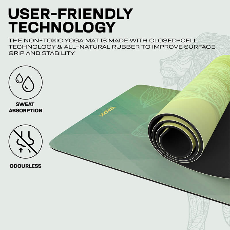 RDX D7 6mm PU Rubber Yoga Mat - Image 8