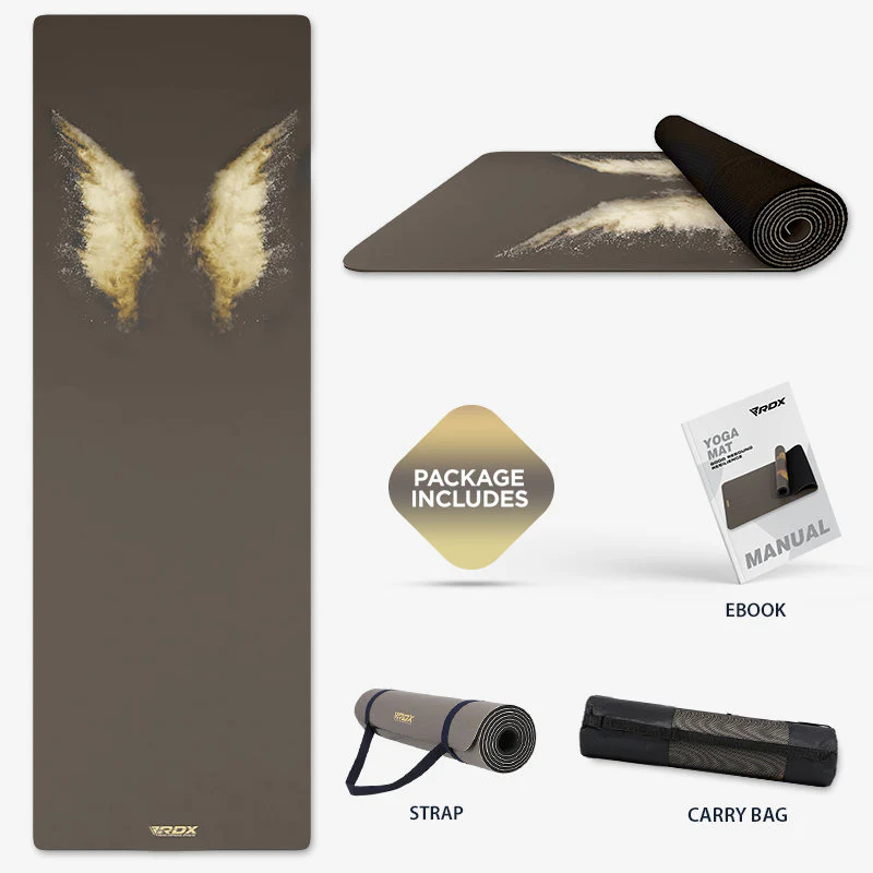 RDX D8 6mm PU Rubber Yoga Mat - Image 2