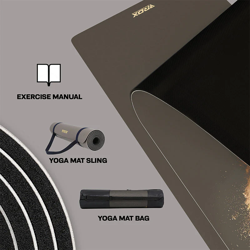 RDX D8 6mm PU Rubber Yoga Mat - Image 8