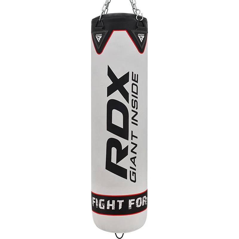 RDX F1 4ft / 5ft 4-in-1 White Punch Bag With Gloves & Wall Bracket Set - Image 3
