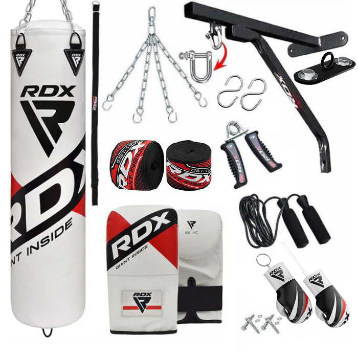 RDX F10 14PC 4ft/5ft Punch Bag with Bag Mitts Home Gym Set - Image 17