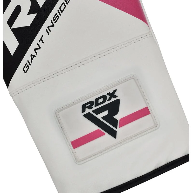 RDX F10 Boxing Bag Gloves White/Pink - Image 4
