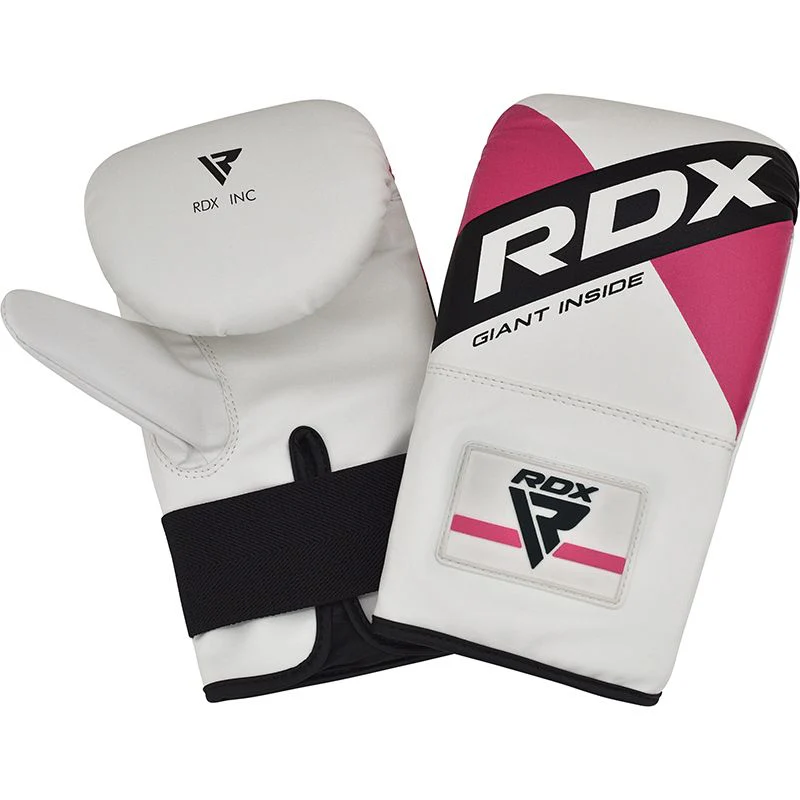 RDX F10 Boxing Bag Gloves White/Pink - Image 5