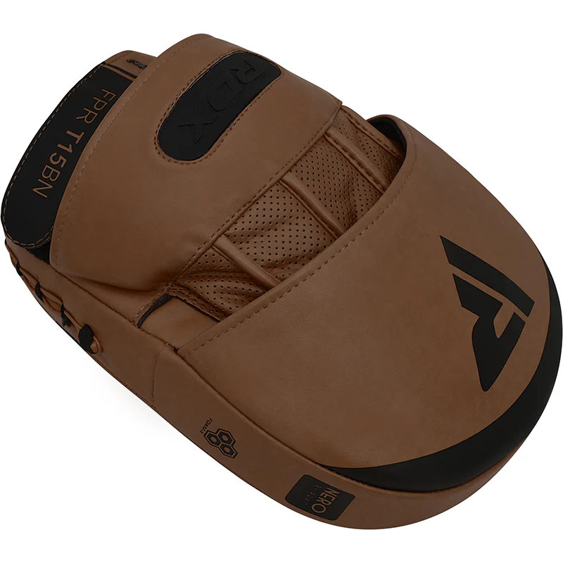 RDX T15 Nero Brown Boxing Gloves & Focus Pads - Image 7