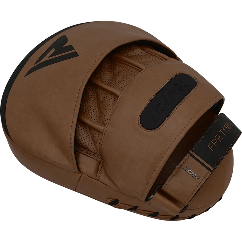 RDX T15 Nero Brown Boxing Gloves & Focus Pads - Image 8