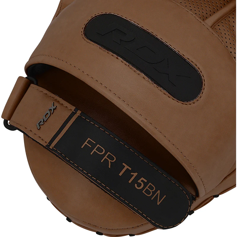 RDX T15 Nero Brown Boxing Gloves & Focus Pads - Image 9
