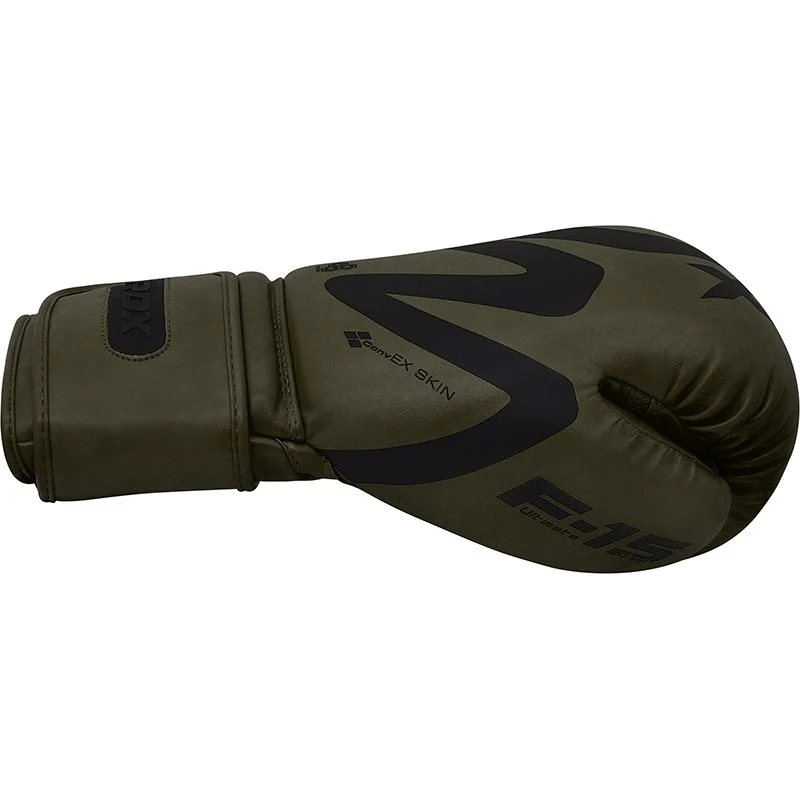 RDX F15 Nero Matte Green Boxing Gloves - Image 8