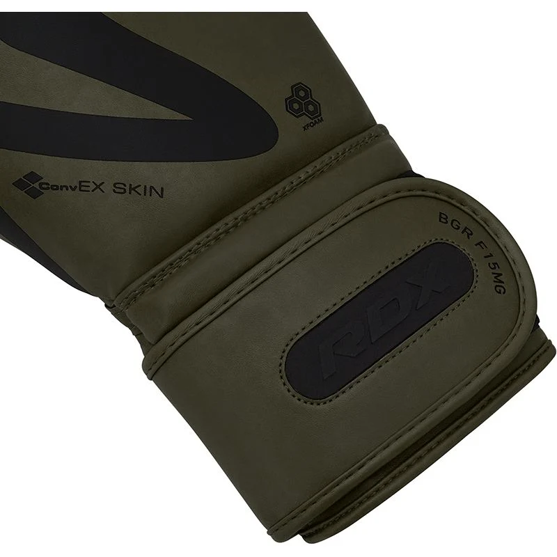 RDX F15 Nero Matte Green Boxing Gloves - Image 9