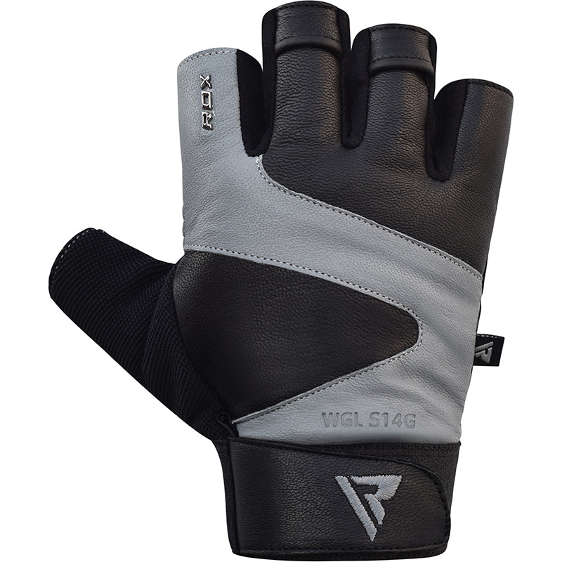 RDX S14 Leather Gym Gloves - Image 2