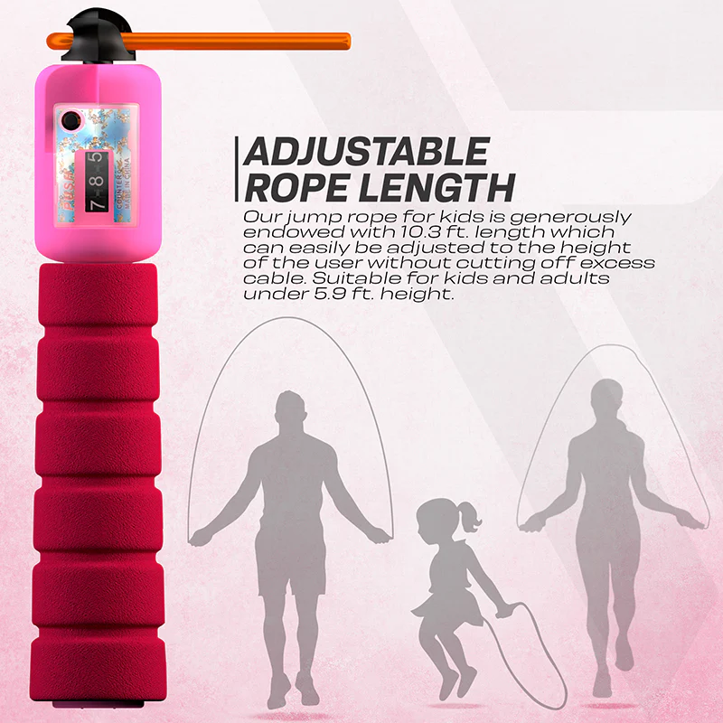 RDX FP Kids 10.3ft Adjustable Skipping Rope with Counter - Image 15