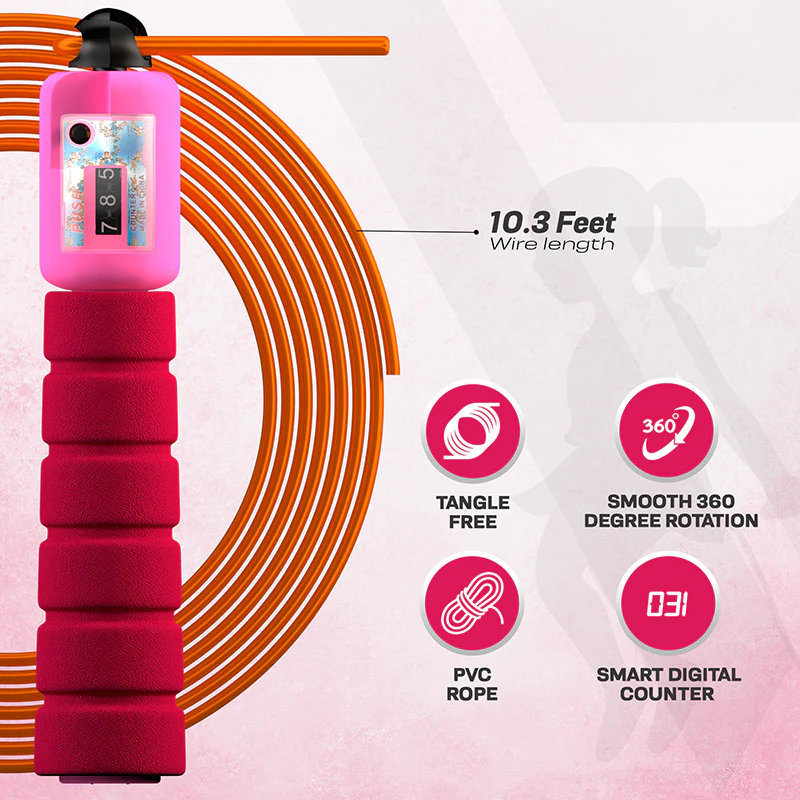 RDX FP Kids 10.3ft Adjustable Skipping Rope with Counter - Image 16