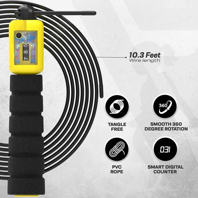 RDX FP Kids 10.3ft Adjustable Skipping Rope with Counter - Image 5