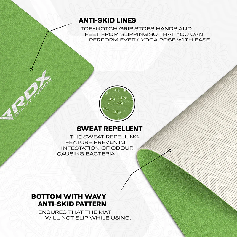 RDX GN 6mm TPE Yoga Mat - Image 6