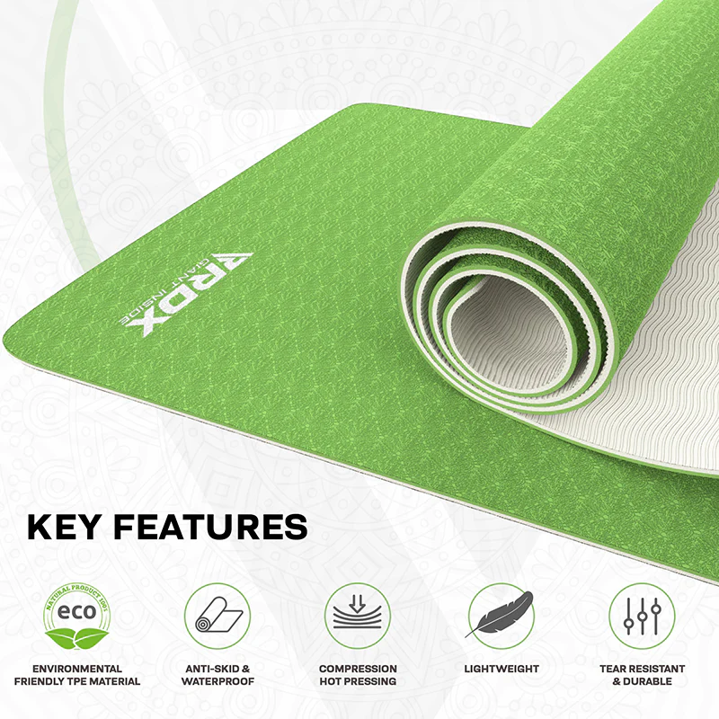 RDX GN 6mm TPE Yoga Mat - Image 7