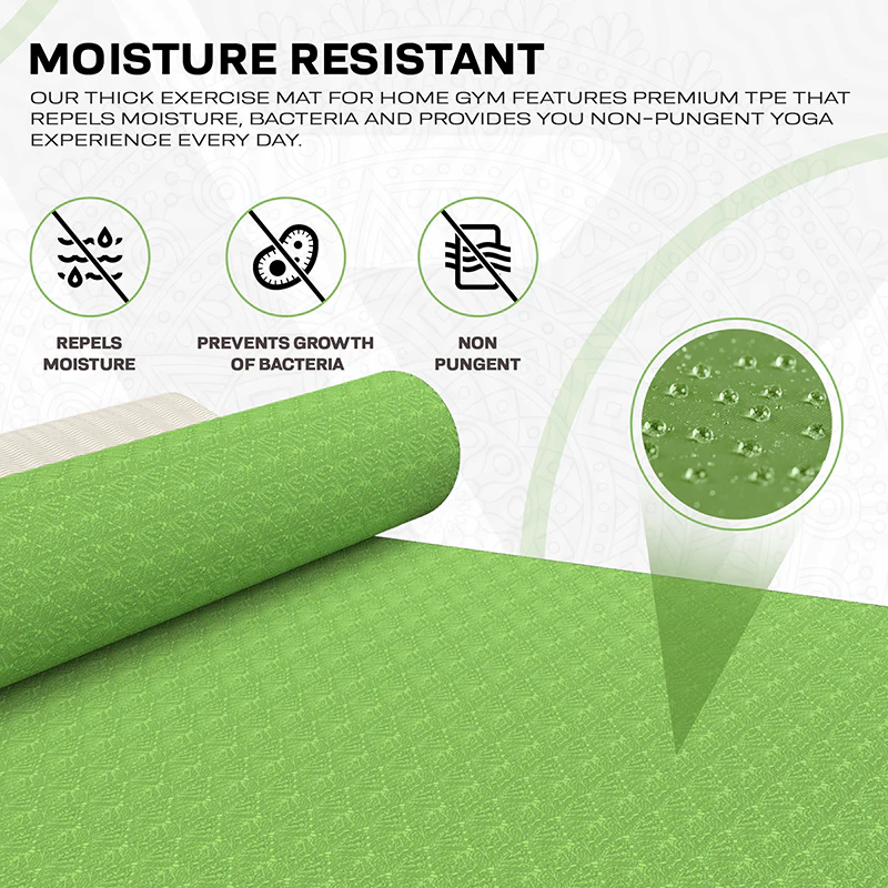 RDX GN 6mm TPE Yoga Mat - Image 9