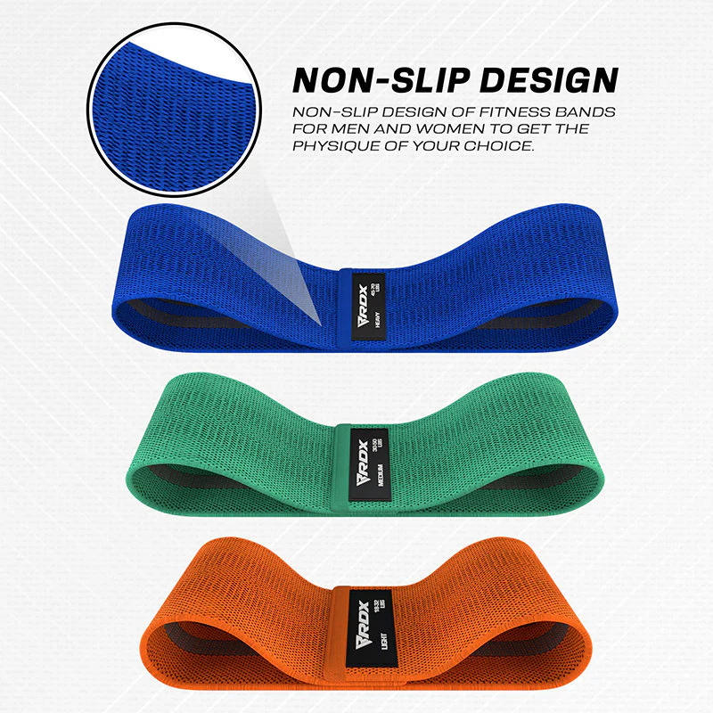 RDX Heavy-Duty Fabric Resistance Training Bands for Fitness - Image 3