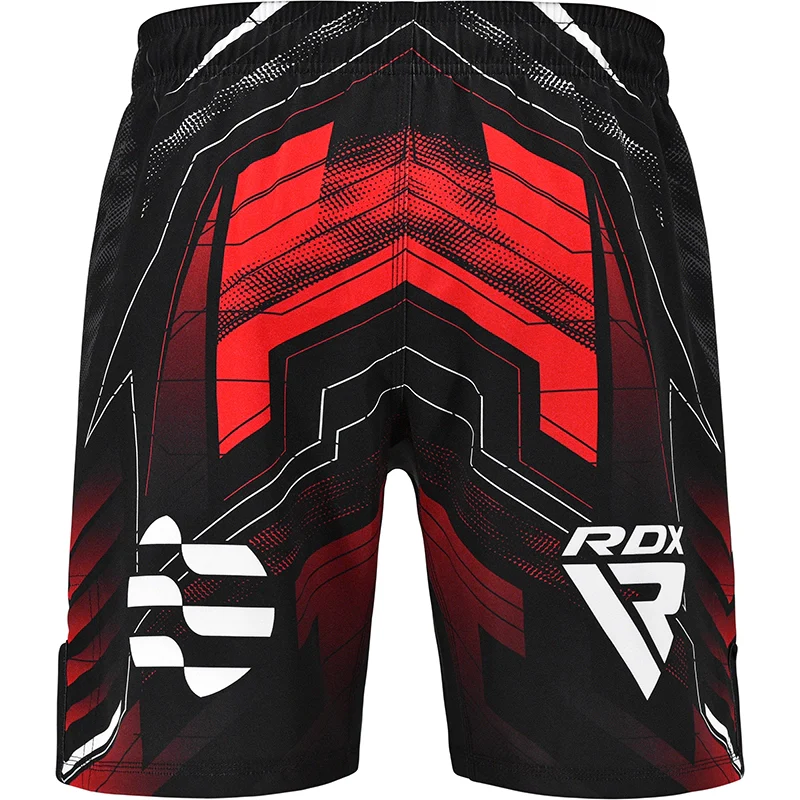 RDX IMMAF Approved MMA Fight & Training Shorts Red - Image 3