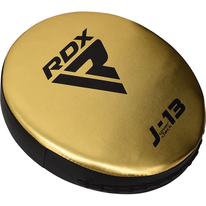 RDX J13 KIDS 8oz Golden Boxing Gloves & Pads Set - Image 9