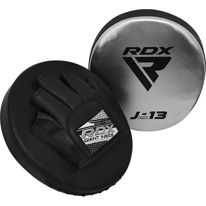 RDX J13 KIDS 8oz SILVER Boxing Gloves & Pads Set - Image 7