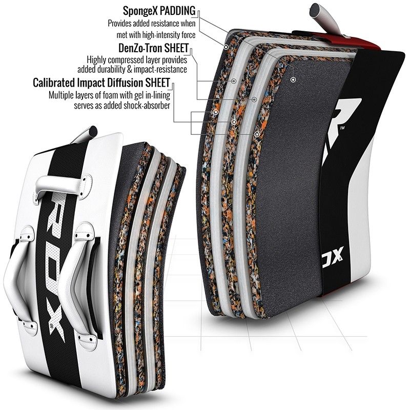 RDX T2 Curved Kick Shield with Grip Bars - Image 3